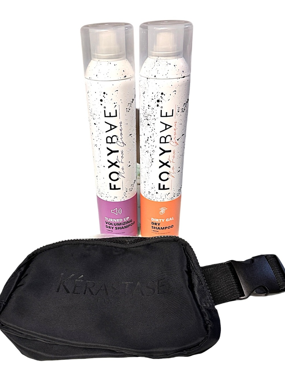foxybae Dirty Gal & Turned Up Volumizing Dry Shampoo Duo + Kerastase Bum Bag NEW